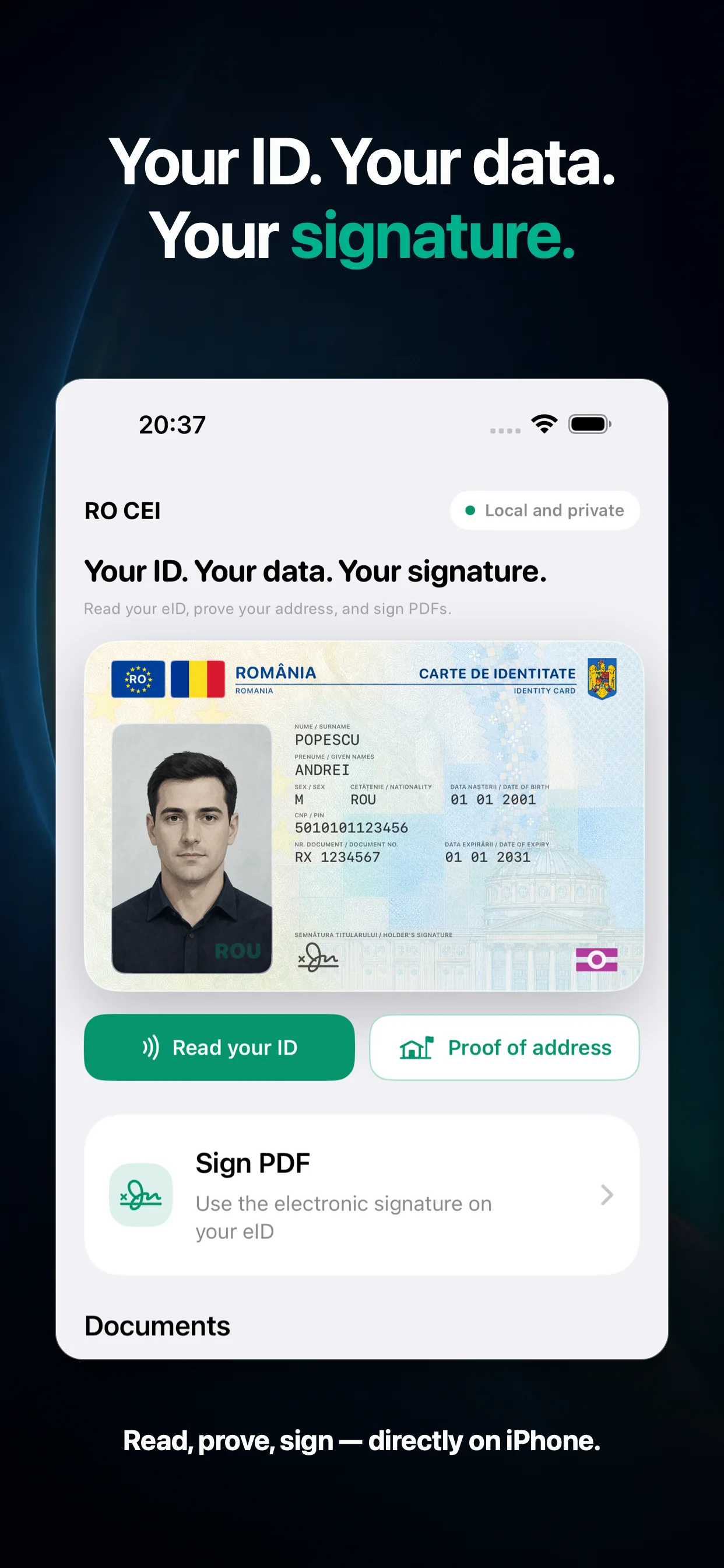 CEI One home screen