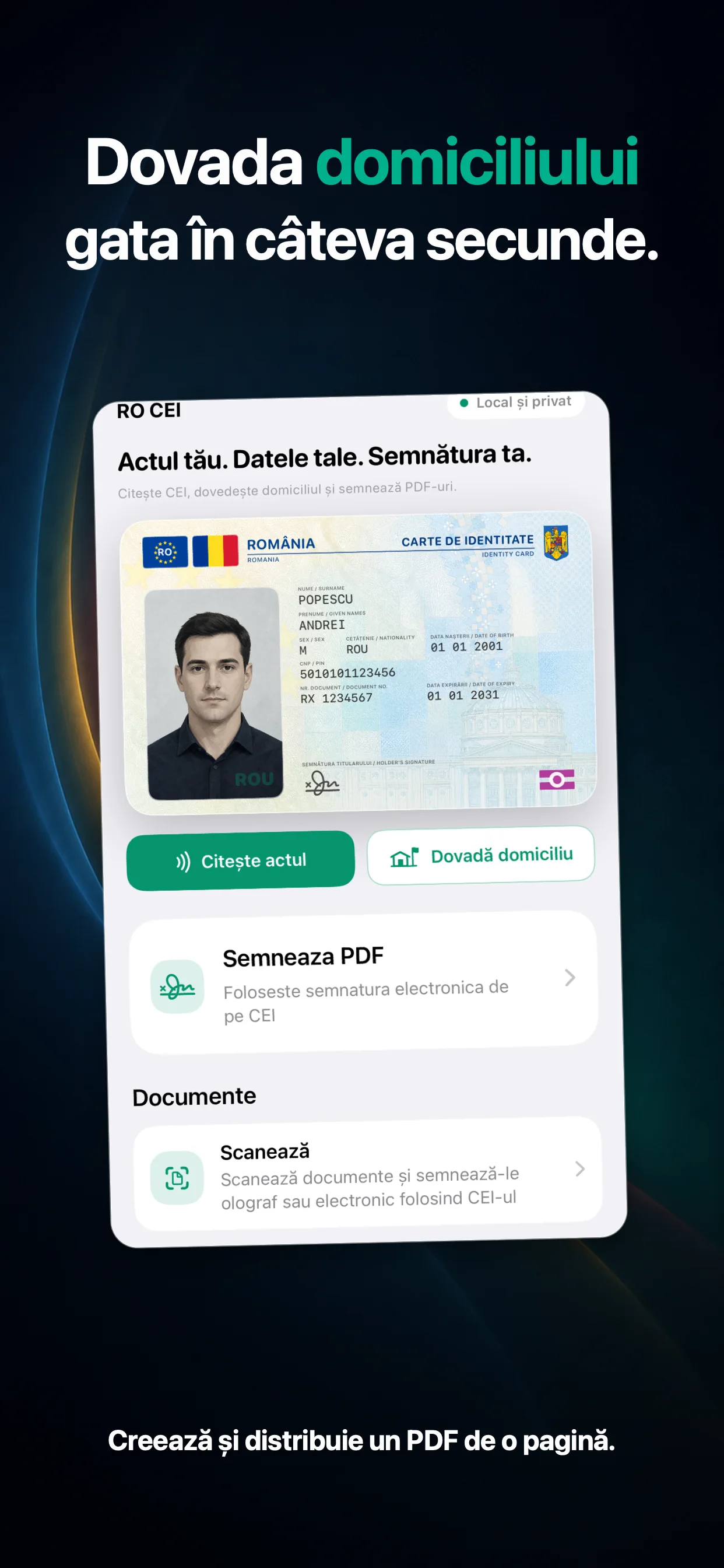 Pregătirea dovezii domiciliului